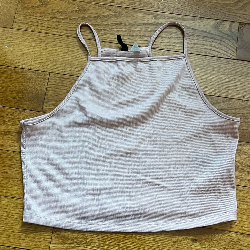 pink crop top